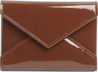 Saint Laurent Patent Leather Card Case in Chene Fonce at Nordstrom