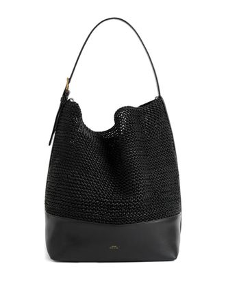 Toteme belted woven tote bag - Black