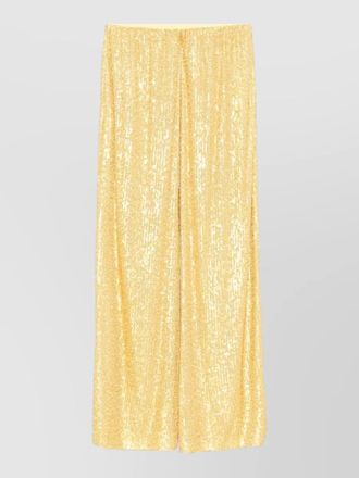 Norma Kamali high rise sequin wide leg trousers