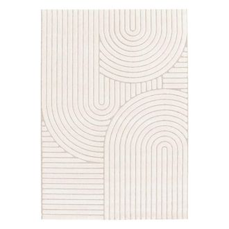 Sweeek Alfombra interior motivo étnico arcos beige y crema