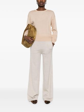 Eleventy Ribbed Wool Blend Sweater - Beige