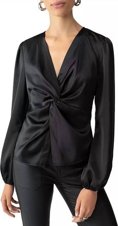 Sanctuary Youre Mine Twist Front Top In Black