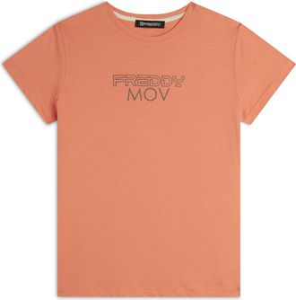 Freddy T-shirt Regular con Stampa Metallizzata