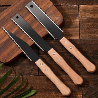 OEM Sierras De Mano Peque&ntilde;as Para Carpinter&iacute;a, Hoja Flexible De 30,8 Cm, Mango De Madera Antideslizante, Carpinter&iacute;a Afilada Ligera, Negra