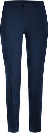 Cambio Hoge Taille Navy Broek met Smalle Pijpen - Dames - Slim Fit Broeken - Blauw - XL - Broeken