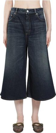 Alaia Palazzo Denim Shorts - Dames - Cropped Jeans - Blauw - W28 - Denim - Jeans