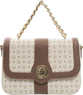 Pollini Heritage Logo Classic Shoulder Bag - Dames - Handtassen - Wit - ONE Size - Tassen