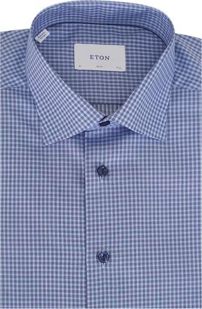Eton Camicia a quadri - Blu