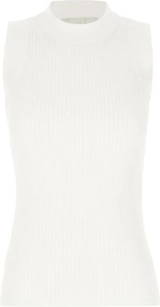 Sportmax Spxtione Vest Top - Dames - Tops zonder mouwen - Wit - XS - Katoen - Tops