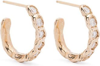 Fie Isolde 14K yellow gold Alfa diamond earrings
