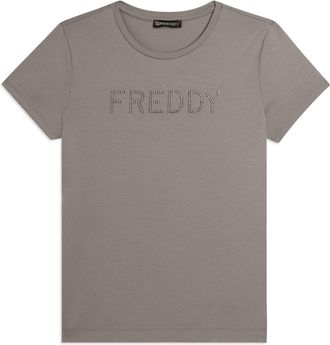 Freddy T-shirt manica corta con logo FREDDY in strass