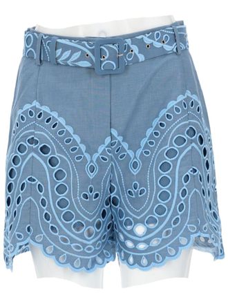 Charo Ruiz Ibiza Dune High Waisted Scalloped Shorts