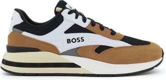 Dune London Hugo Boss Mens Kurt Runn - Branded Runner Trainers - Brown - Size UK 9