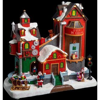 F&eacute;&eacute;ric Lights & Christmas F&eacute;&eacute;ric Lights And Christmas - Aldea De Navidad F&aacute;brica De Regalos Musicales 22 Led + Transformador - Feeric Lights & Christmas