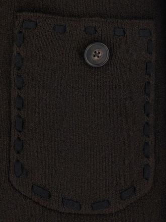 Guest In Residence Fringed Cashmere Wool Jacket - Black