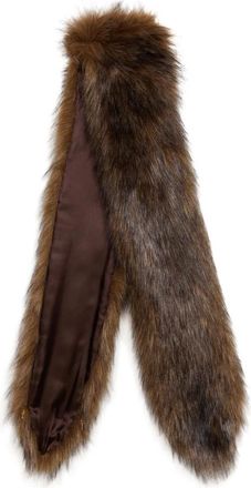 Moschino Accessoires, Dames, Bruin, ONE Size, Polyester, Faux Fur Scarf