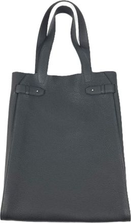 Herm&egrave;s Black Negonda Leather Shoulder Bag Tote Bag (Pre-Owned)