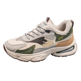 Generic Mens Spring and Autumn Winter Casual Shoes Plus Velvet Warm Mens Work Wear Running Mountaineering Hiking Sports Boots Tall Wading Boots Men (Green, 6.