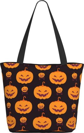 AOOEDM Happy Halloween Pumpkin Ladies Shopping Bag 13x11x7in.The Perfect ValentineS Day Gift.It Is The Best ValentineS Day Gift For Mom, Daughter, Wife,Etc