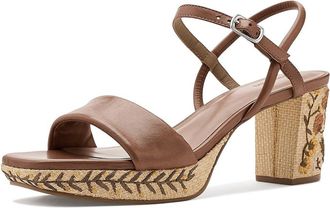 Bernardo Canto Embroidery Womens Dress Sandals Luggage : 8.5 M, Leather