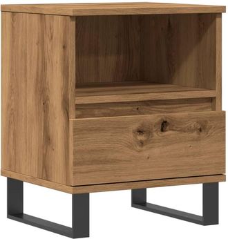 vidaXL Mesita De Noche Madera De Ingenier&iacute;a Roble Artisian 40x35x50 Cm Vidaxl