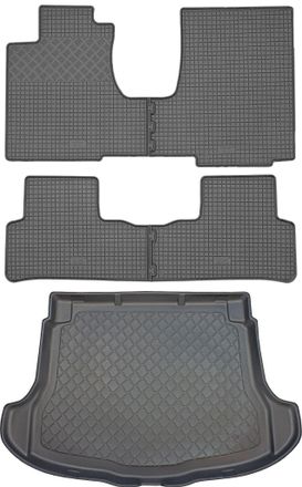 OEM Juego De Alfombrillas De Goma Para Coche Y Alfombrilla Para Maletero Para Honda Cr-v Iii Suv (5 Puertas) De 2007 A Septiembre De 2012
