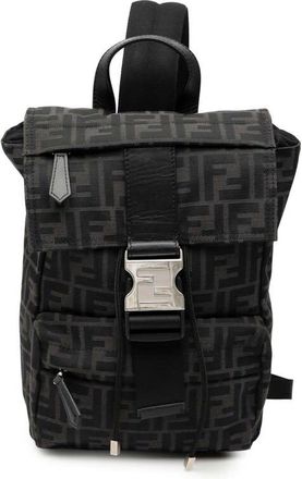 Fendi Pre-owned Fendi Small Zucca Canvas Fendiness Backpack Unisex 7VZ067