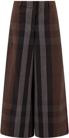 Burberry Brown Cotton Casual Womens Pants