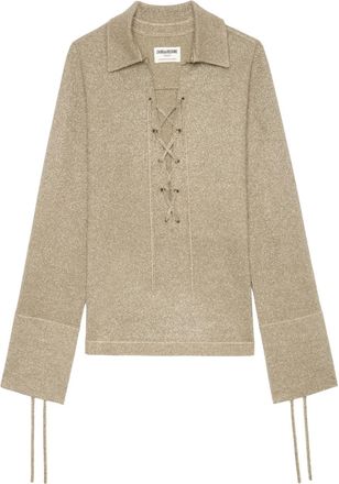 Zadig&Voltaire Top Listy in maglia - Oro