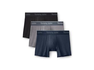 Tommy John Second Skin Modal 4 Boxer Brief 3-pack Mens Underwear Black, Medium Heather Grey, Dress Blues : MD (32-34 Waist)
