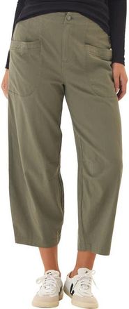 Threads 4 Thought Lauren Crop Barrel Stretch Twill Pants in Artichoke at Nordstrom, Size X-Small