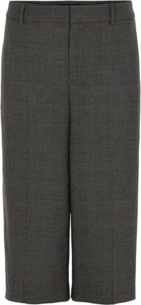 C.Ro Bruin Geruite Winter Shorts Klassieke Pasvorm - Dames - Vrijetijds broeken - Grijs - 2XL - Polyester - Broeken