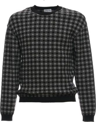 Scaglione Ronde hals knitwear - Heren - Ronde hals truien - Groen - L - Katoen - Truien & Vesten