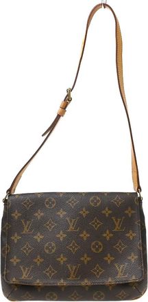 Louis Vuitton Musette Tango Monogram Canvas Brown Canvas Handbag (Pre-Owned)