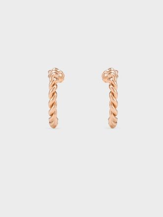 Charles & Keith Sable Rope-Knot Hoop Earrings