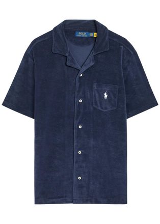 Polo Ralph Lauren Logo-embroidered Terry Shirt - Navy - M