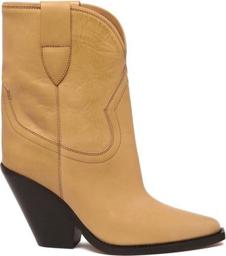 Isabel Marant Leyane Boots - Dames - Cowboylaarzen - Beige - 41 EU - Leer - Schoenen