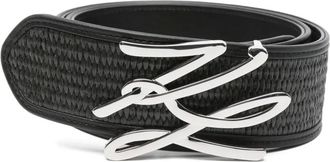 Karl Lagerfeld Cintura con placca logo - Nero