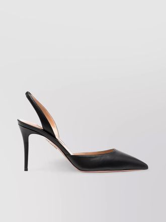 Aquazzura nude leather pump 85