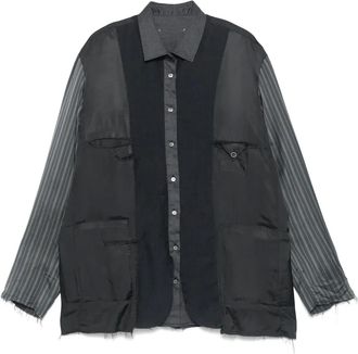 Maison Margiela Giacca con maniche a contrasto - Blu