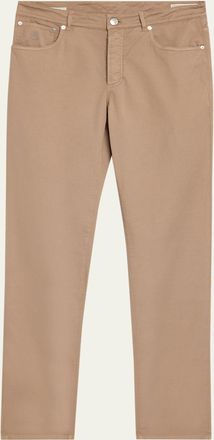 Brunello Cucinelli Mens Dyed Cotton Straight-Fit Five-Pocket Pants