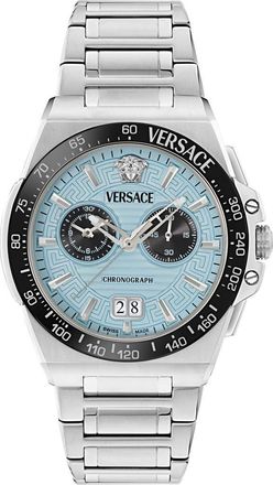 Versace Greca Reaction Chronograph Bracelet Watch, 43mm in Ip Stainless Steel at Nordstrom