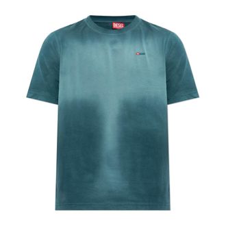 Diesel Tops, Heren, Blauw, 3Xl, Katoen, T-Adjust-R15 T-Shirt