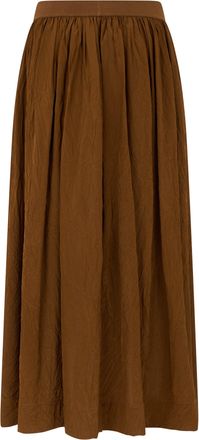 Uma Wang Womens Skirt, Long Mustard Viscose