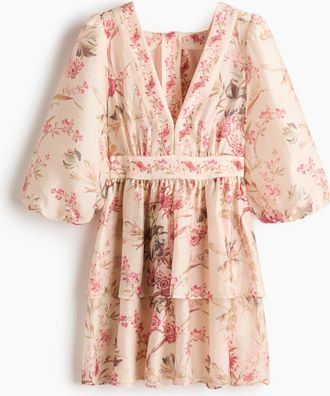 H&M Kleid aus Leinenmix - Beige