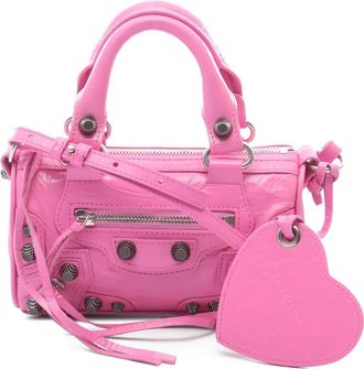 Balenciaga 2020s nano Le Cagole leather tote bag - Pink