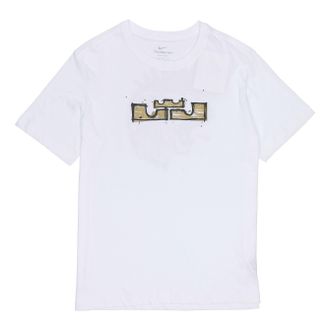 Nike Dri-Fit Lebron Printing Basketball Sports T-Shirt White DR1292-100