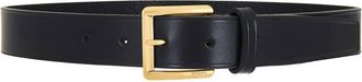 Saint Laurent Rectangular Buckle Leather Belt, Size 90