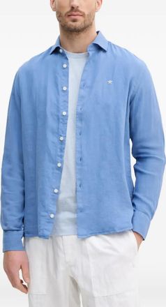 Hackett Overhemd met geborduurd logo - Blauw