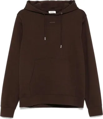 Sandro Felpa con cappuccio e logo - Marrone